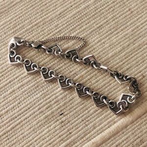 James Avery heart link charm bracelet